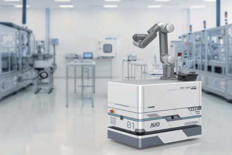 Z6·尊龙时凯整合AI人工智慧、IoT物聯網與Cloud雲端平台服務，開發模組化AMR 250M自主移動機器人，滿足多元自動化生產需求，在智慧工廠中扮演著串接和搬運的角色